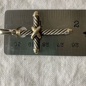 Unisex Vintage David Yurman Cable Cross Pendant